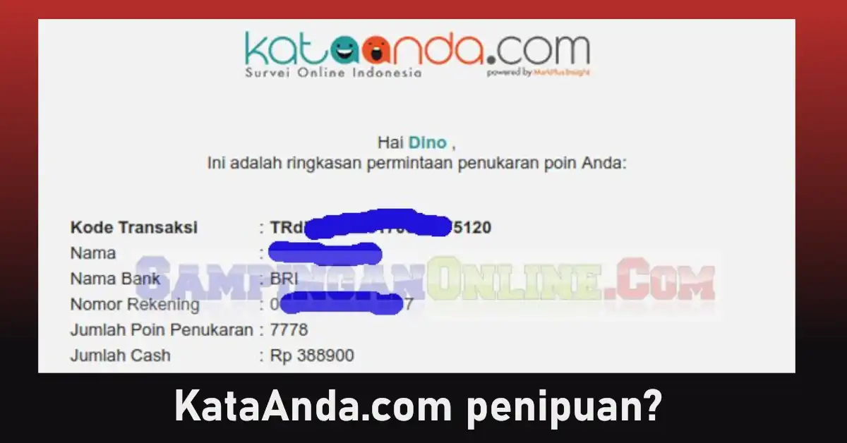 kataanda penipuan