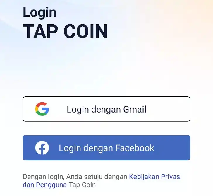 cara daftar tap coin APK