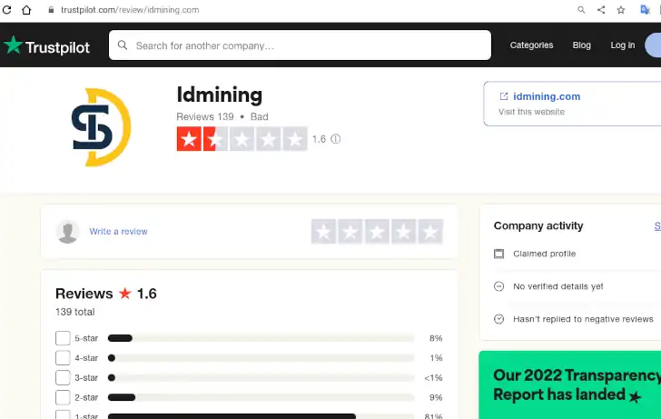 idmining trustpilot