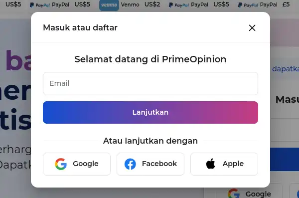 daftar prime opinion