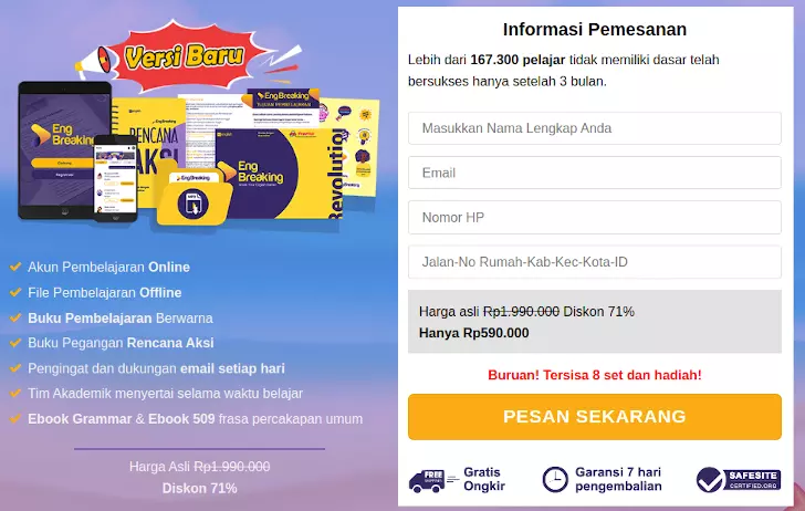 harga eng breaking terbaru