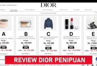 dior penipuan