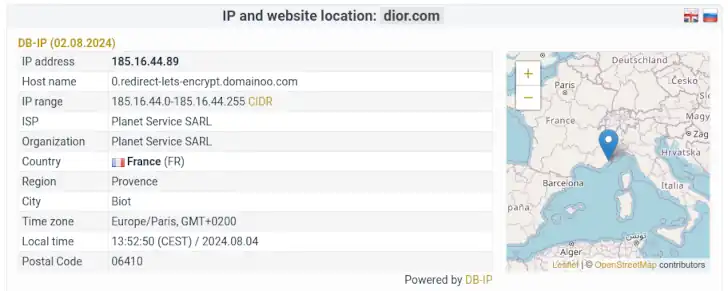 server dior.com